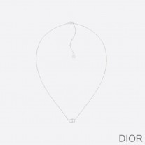 Dior Clair D Lune Necklace Metal White Crystals Silver - Christian Dior Outlet