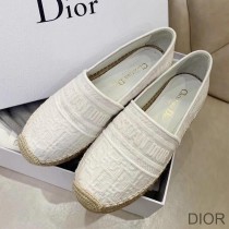 Dior Granville Espadrilles Women Oblique Motif Canvas White - Christian Dior Outlet