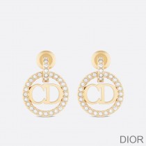 Dior Clair D Lune Earrings Metal and Crystals Gold - Christian Dior Outlet