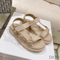 Dior D - Wave Sandals Women Lambskin Beige - Christian Dior Outlet