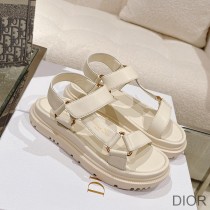 Dior D - Wave Sandals Women Lambskin White - Christian Dior Outlet