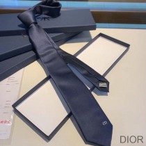 Dior Tie CD Motif Silk Navy Blue - Christian Dior Outlet