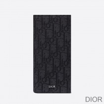 Large Dior Vertical Wallet Oblique Motif Canvas Black - Christian Dior Outlet