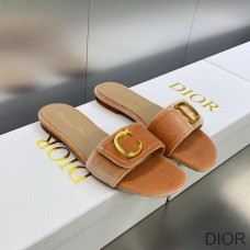 C''est Dior Slides Women Velvet Brown - Christian Dior Outlet