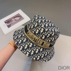 Dior Bucket Hat D - Oblique Cotton Blue - Christian Dior Outlet