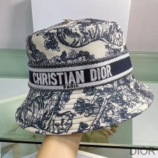 Dior Bucket Hat Toile de Jouy Cotton Black - Christian Dior Outlet