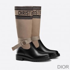 Dior D - Major Boots Women Calfskin and Technical Fabric Beige - Christian Dior Outlet