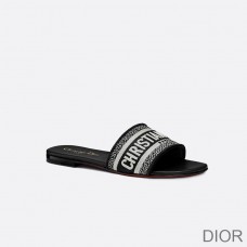 Dior Dway Slides Women Canvas Black - Christian Dior Outlet