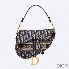 Dior Saddle Bag Oblique Motif Canvas Blue - Christian Dior Outlet