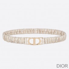 Dior 30 Montaigne Stretch Belt Pleated Lambskin Gold/Gold - Christian Dior Outlet