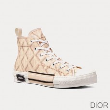 Dior B23 High - Top Sneakers Unisex CD Diamond Motif Canvas Brown - Christian Dior Outlet