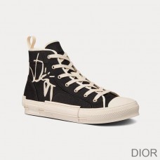 Dior B23 High - Top Sneakers Unisex Cactus Jack Dior Motif Canvas Black - Christian Dior Outlet