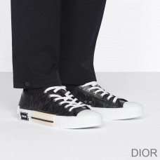 Dior B23 Sneakers Unisex CD Diamond Motif Canvas Black - Christian Dior Outlet