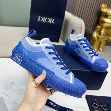 Dior B23 Sneakers Unisex Oblique Motif Canvas Blue - Christian Dior Outlet