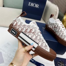 Dior B23 Sneakers Unisex Oblique Motif Canvas Brown - Christian Dior Outlet