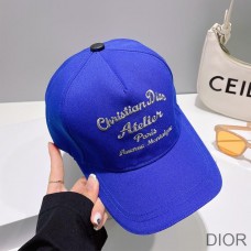Dior Baseball Cap Dior Atelier Cotton Blue - Christian Dior Outlet