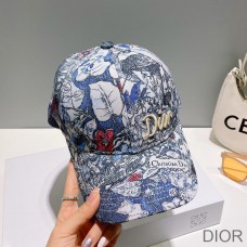 Dior Baseball Cap Jardin Magique Cotton Blue - Christian Dior Outlet