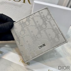 Dior Bi - Fold Wallet Oblique Galaxy Leather Grey - Christian Dior Outlet