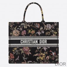 Dior Book Tote Jardin Botanique Motif Canvas Black - Christian Dior Outlet