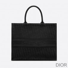 Dior Book Tote Oblique Embossed Calfskin Black - Christian Dior Outlet
