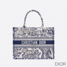Dior Book Tote Toile De Jouy Motif Canvas Blue - Christian Dior Outlet