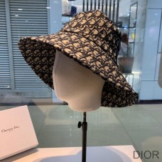 Dior Bucket Hat Oblique Cotton Navy Blue - Christian Dior Outlet