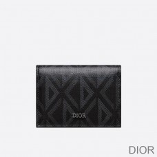 Dior Business Card Holder CD Diamond Motif Canvas Black - Christian Dior Outlet