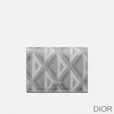 Dior Business Card Holder CD Diamond Motif Canvas Grey - Christian Dior Outlet