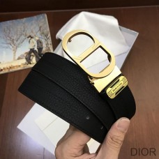 Dior CD Belt Embossed Calfskin Black/Gold - Christian Dior Outlet