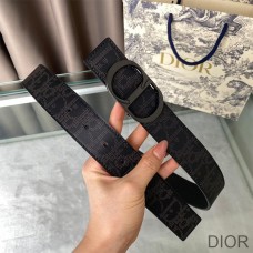 Dior CD Belt Oblique Calfskin Black - Christian Dior Outlet