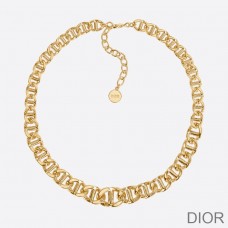 Dior CD Navy Necklace Metal Gold - Christian Dior Outlet