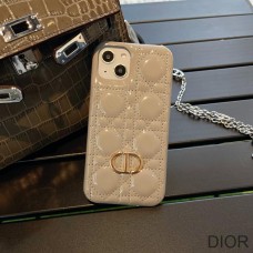 Dior CD iPhone Case Cannage Patent Leather Grey - Christian Dior Outlet