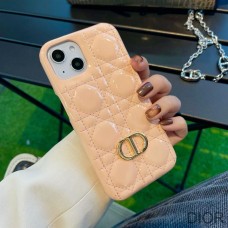 Dior CD iPhone Case Cannage Patent Leather Pink - Christian Dior Outlet