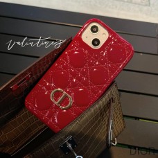 Dior CD iPhone Case Cannage Patent Leather Red - Christian Dior Outlet
