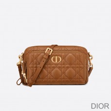 Dior Caro Double Pouch Cannage Calfskin Brown - Christian Dior Outlet