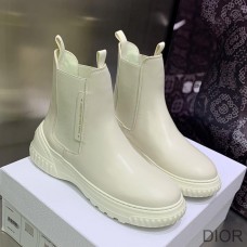 Dior D - Racer Ankle Boots Women Calfskin White - Christian Dior Outlet