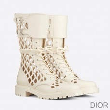 Dior D - Trap Ankle Boots Women Matte Calfskin White - Christian Dior Outlet