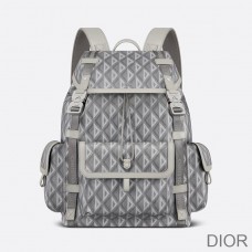 Dior Hit The Road Backpack CD Diamond Motif Canvas Grey - Christian Dior Outlet