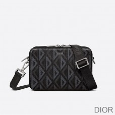 Dior Messenger Pouch CD Diamond Motif Canvas Black - Christian Dior Outlet