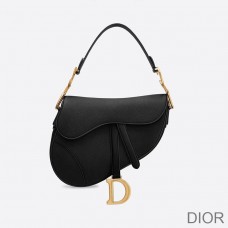 Dior Saddle Bag Grained Calfskin Black - Christian Dior Outlet