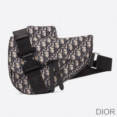 Dior Saddle Crossbody Oblique Motif Canvas Blue - Christian Dior Outlet