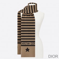 Dior Scarf D - Stripes Cashmere Beige - Christian Dior Outlet