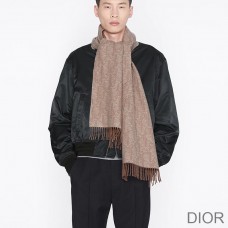 Dior Scarf Oblique Cashmere and Wool Beige - Christian Dior Outlet