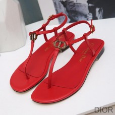 Dior Signature Sandals Women Lambskin Red - Christian Dior Outlet