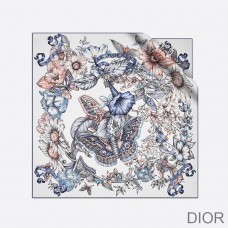 Dior Square Scarf Le Jugement Silk Blue - Christian Dior Outlet