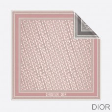 Dior Square Scarf Oblique Diortwin Silk Cherry/Grey - Christian Dior Outlet