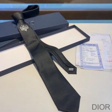 Dior Tie Shawn Bee Motif Silk Black - Christian Dior Outlet