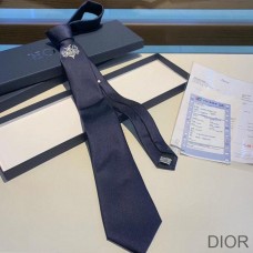 Dior Tie Shawn Bee Motif Silk Navy Blue - Christian Dior Outlet