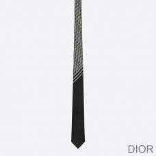 Dior Tie Striped Oblique Silk Black - Christian Dior Outlet