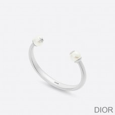 Dior Tribales Bangle Metal and Pearls Silver - Christian Dior Outlet